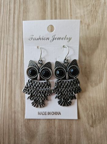 Boucles d'oreilles fantaisie hiboux