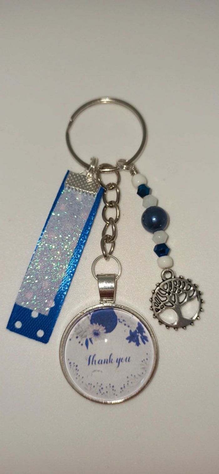 Cadeau remerciements merci, porte clé message bijoux de sac " thank you"