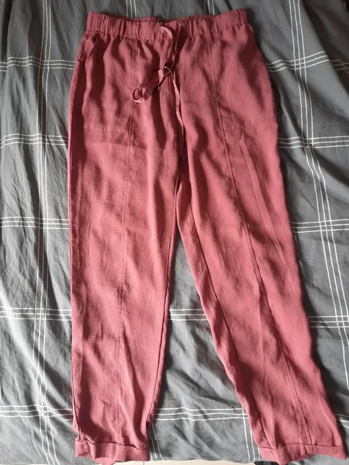 Pantalon fluide fuschia - photo numéro 2