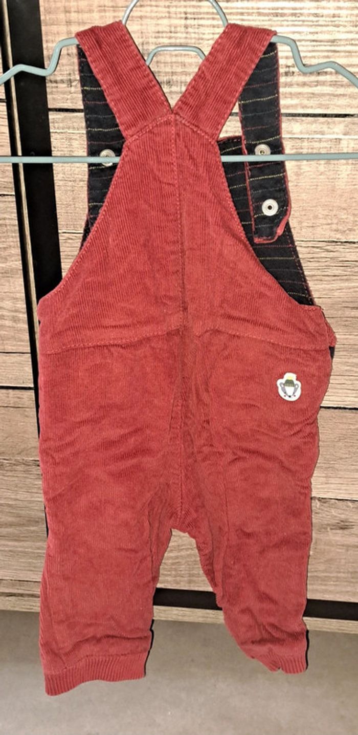 Salopette rouge en velours Sergent Major en 9 mois - photo numéro 4