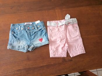 Lot de 2 shorts en 6 mois