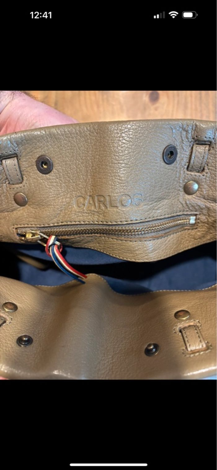 Sac Jérôme Dreyfuss Carlos vert savane - photo numéro 4