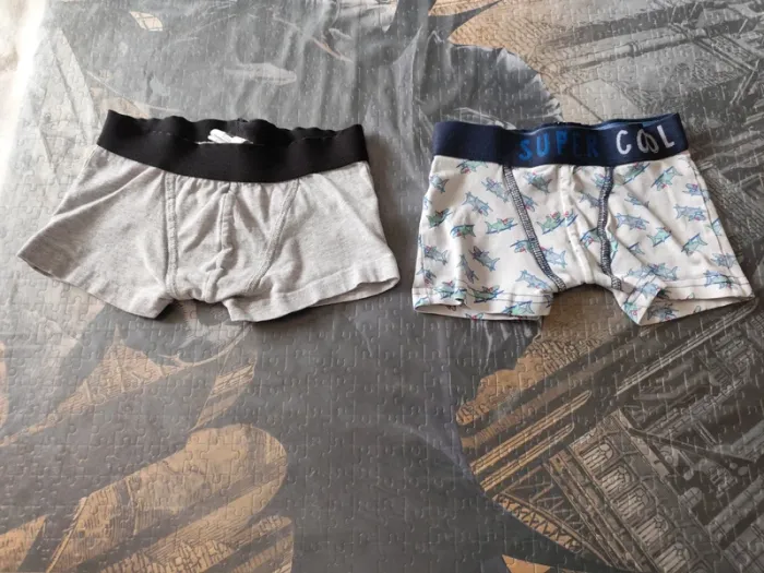 Lot de 2 caleçons tissaia taille 4-5 ans