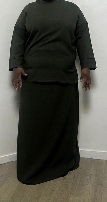 Ensemble T-shirt + jupe en lin Vert