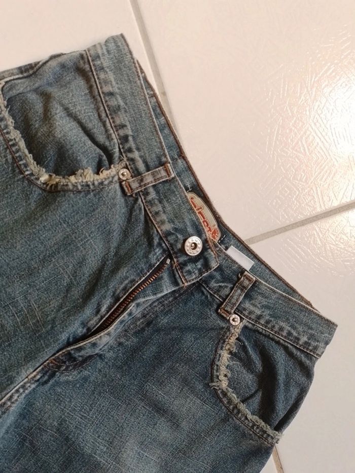 Short bleu en simili jean femme Id'est - photo numéro 11