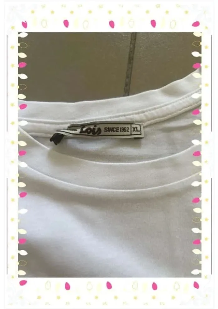 🌺 T-shirt blanc LOIS - Taille XL Ambiance Australia Beach 1982 ! - photo numéro 4