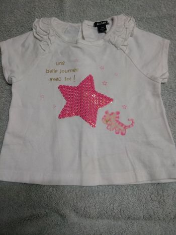 Maillot manches courtes bébé fille 6 mois