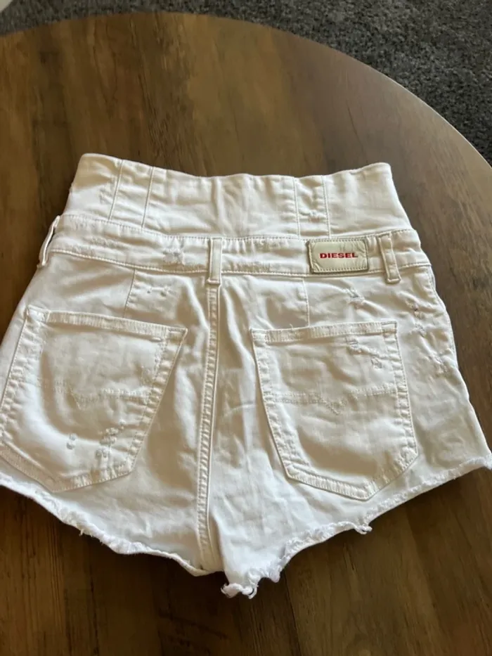 Short jeans blanc diesel xs - photo numéro 6
