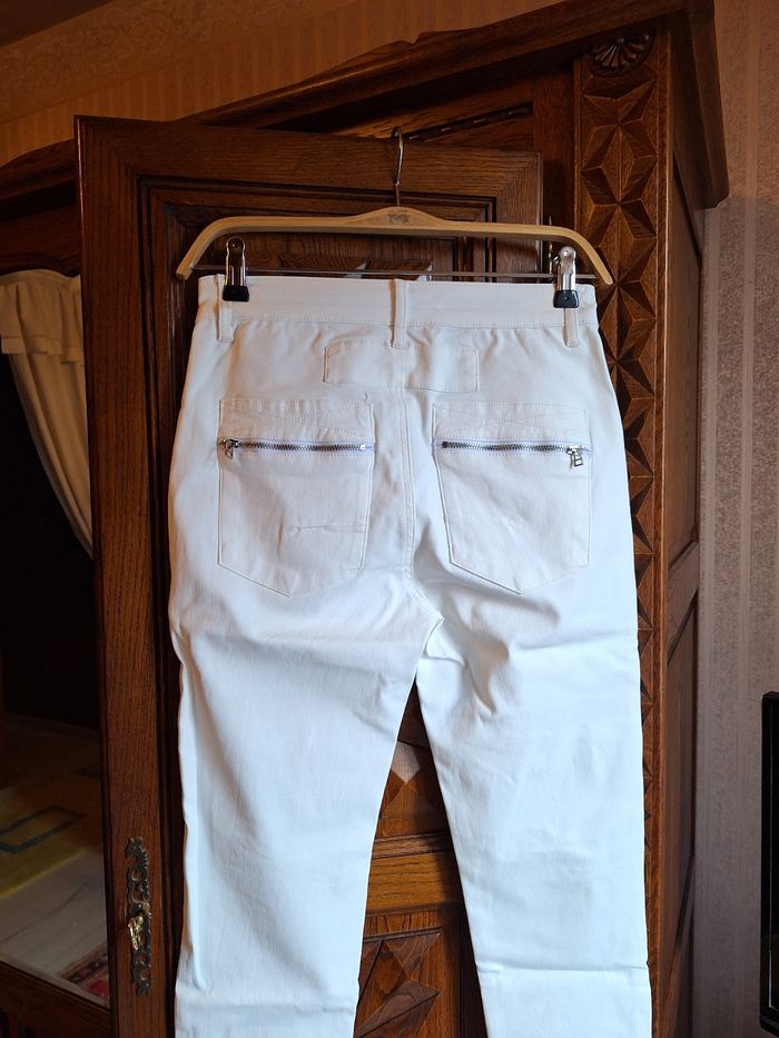 Jeans huile blanc casse Mino du sud taille M neuf - photo numéro 8