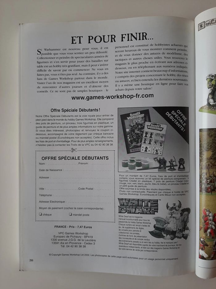 Livre Warhammer: règles du jeu des batailles fantastiques - collector 2002 - photo numéro 3