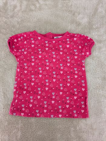 T-shirt Fille Lee Cooper Rose Fushia à Cœurs