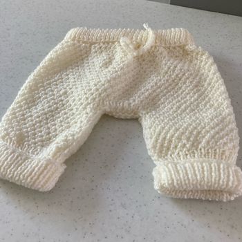 Pantalon tricoté à la main en laine