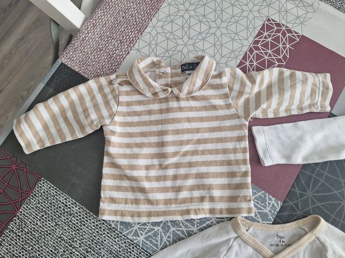2 bodys et 1 tee-shirt naissance et 1 mois - photo numéro 3