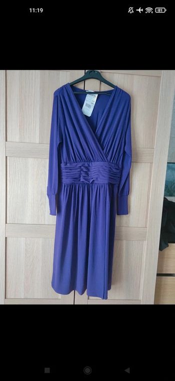 Robe longue violette