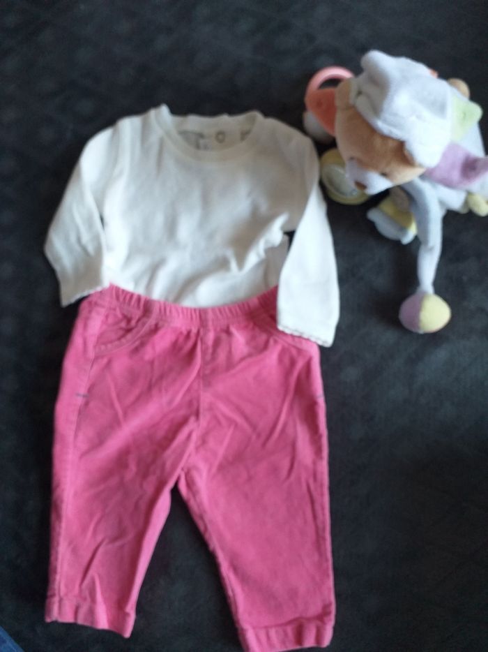 Ensemble pantalon et pull fille 1 mois Absorba