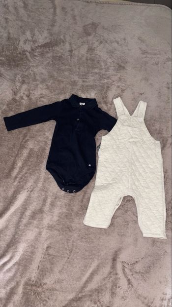Ensemble salopette petit bateau