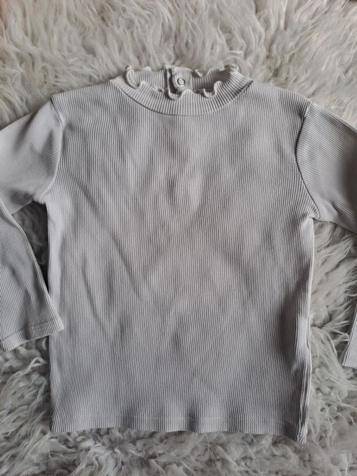 Tee-shirt ML côtelé kiabi 18mois - photo numéro 2