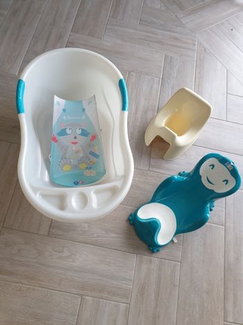Baignoire avec hamac + siège à ventouse + pot