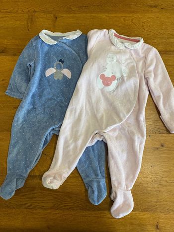 Lot de 2 pyjamas Okaïdi – 3 mois