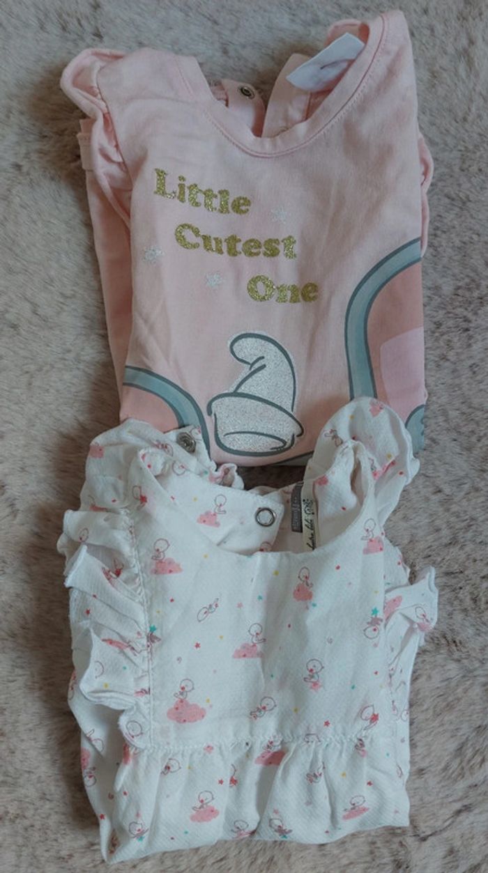 Lot de 2 barboteuses 3 mois