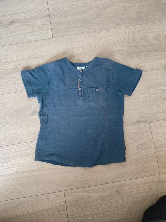 T shirt col tunisien 3/4 ans