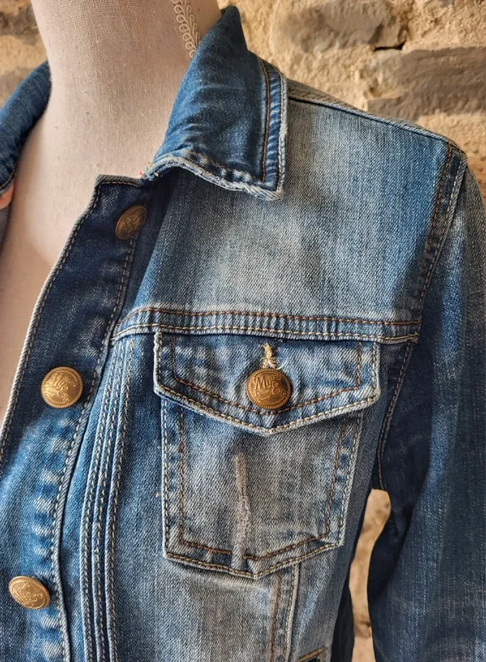 Veste en jean bleue Cache Cache Taille 2 - photo numéro 3