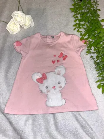 Très jolie tee shirt à manche courte bébé fille