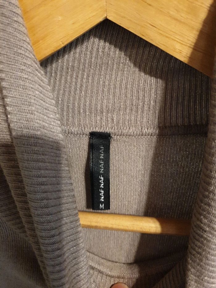 Pull col roulé basic beige - photo numéro 3