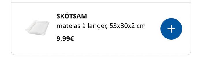 Table à langer SNIGLAR + Matelas SKOTSÄM + Housse + Corbeilles ÖNSKLIG (lot de 4) + Rangement SKUB (6 pièces) – Excellent état - photo numéro 3