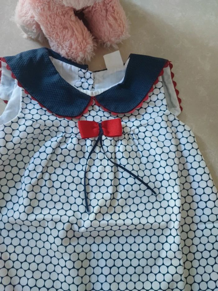 🌸 adorable robe 👗 style marinière 24 mois - photo numéro 5