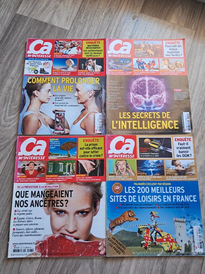 Lot de 4 magazines ça m’interesse