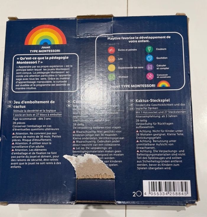 Jeu emboîtement bois avec numéro - photo numéro 2