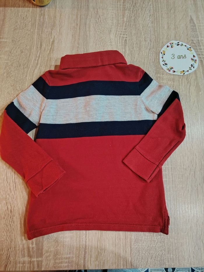 Polo à manches longues garçon 3ans okaidi tbe - photo numéro 2
