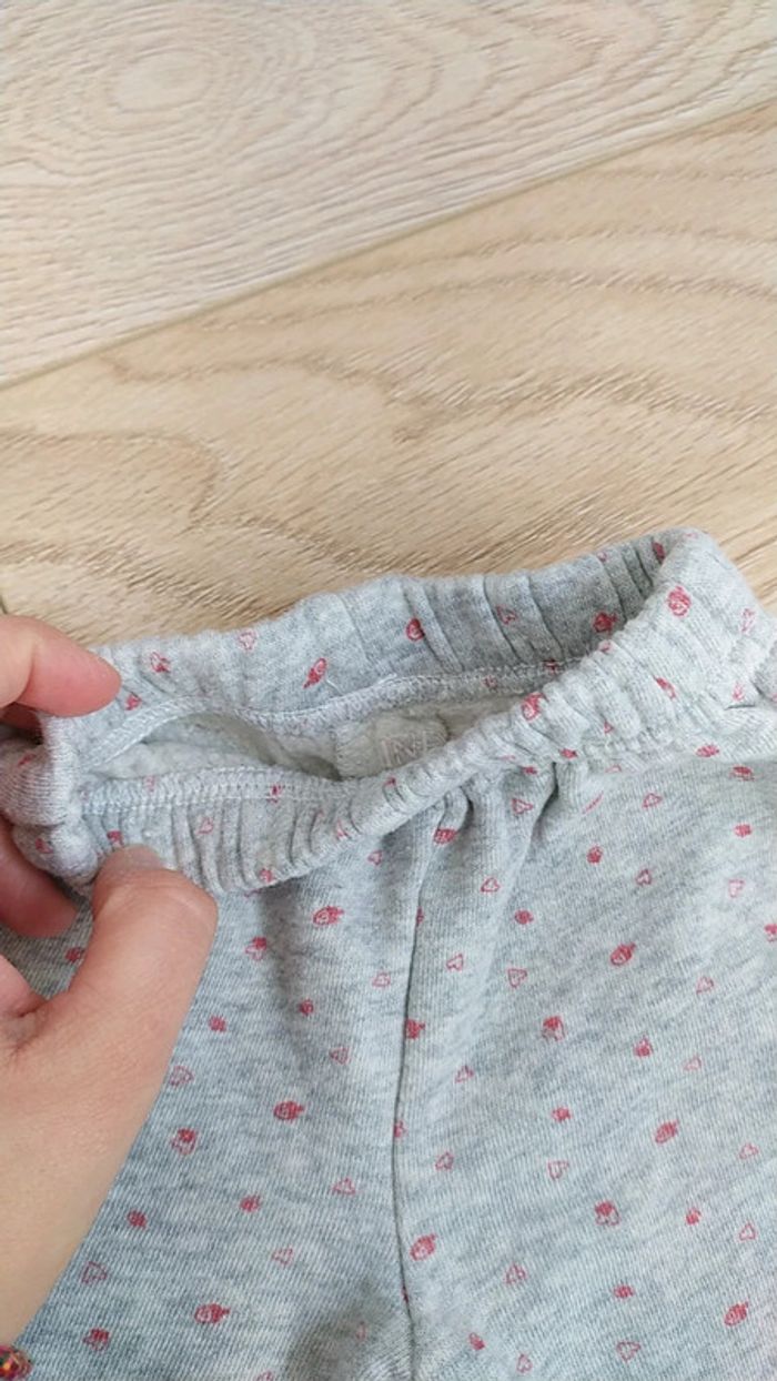 Ensemble gris beige fille 3 mois cœur étoile - photo numéro 3