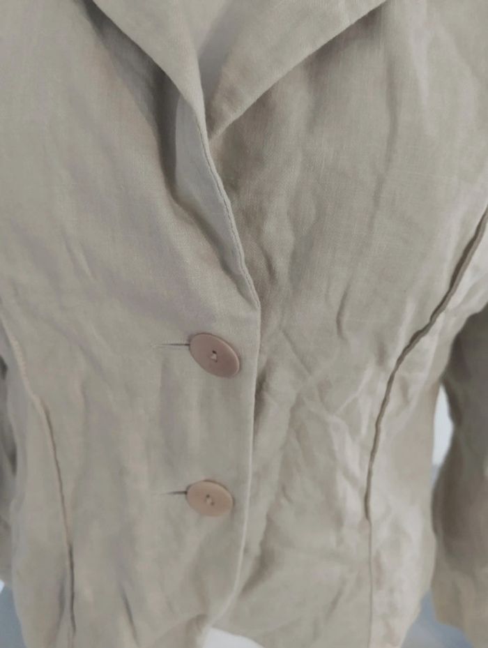 Haut de tailleur en lin femme - photo numéro 2