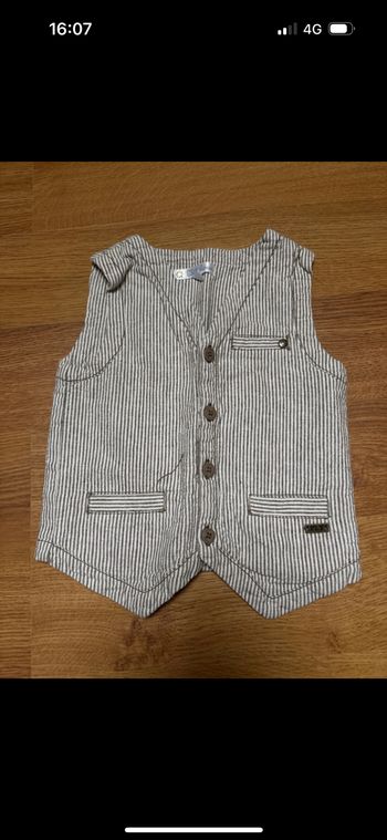 Gilet sans manche cérémonie bébé garçon kitchoun 12 mois
