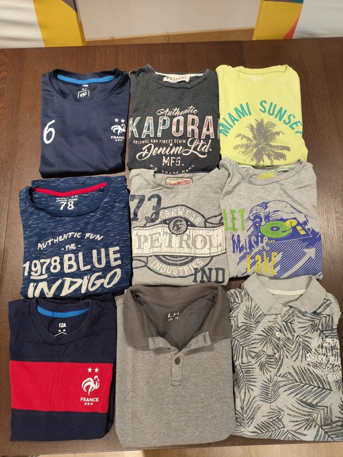 Lot Tshirts manches courtes garçon 12 ans