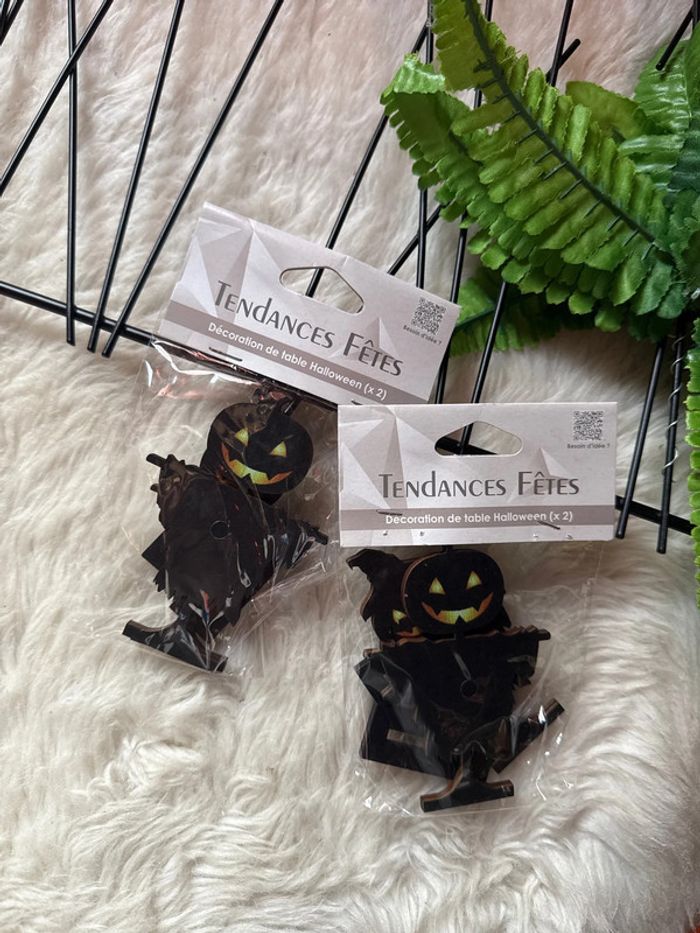 Lot de 4 décorations de table pour halloween - NEUF