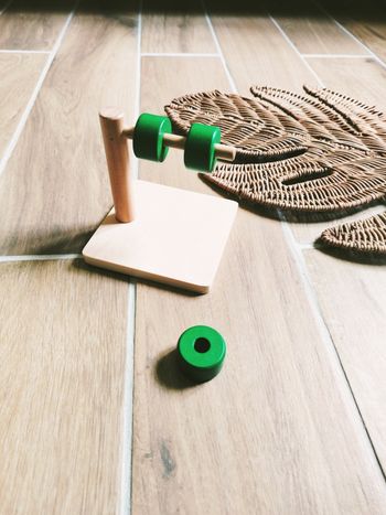 🔴Jeu d'encastrement horizontal formes/cercles à encastrer en bois