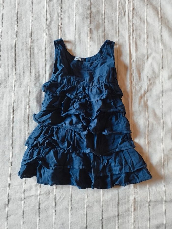 robe a volants en lin 4 ans