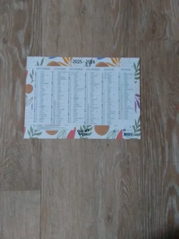 Calendrier 2025 2026