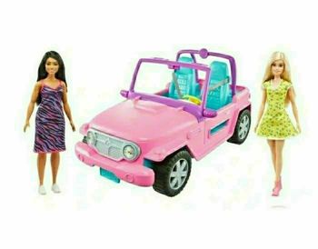 BARBIE JEEP ET 2 POUPEES INCLUSES MATTEL NEUF