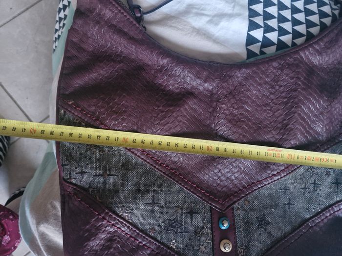 Sac à main Bordeaux cuir - photo numéro 9