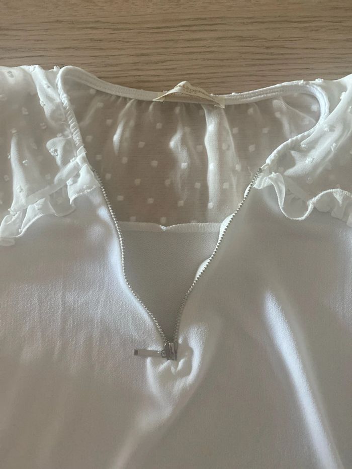 Blouse blanche plumetis taille M Camille de Paris - photo numéro 3