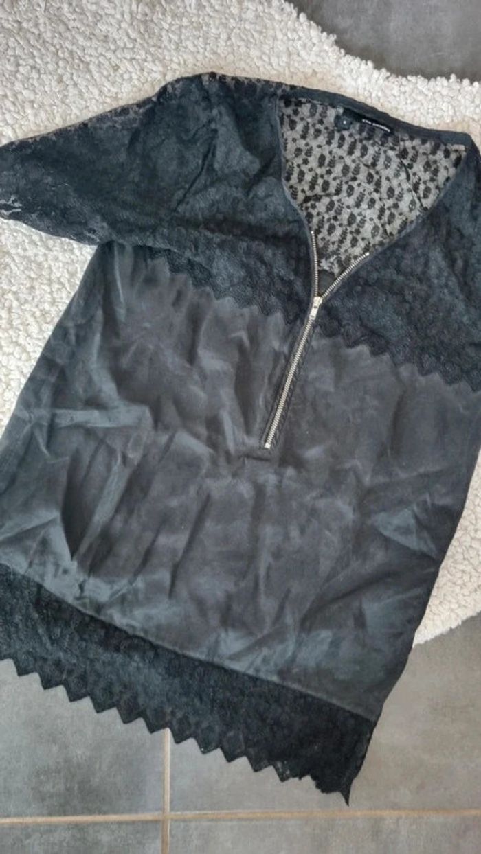 Haut soie & dentelle The Kooples t36 S noir superbe