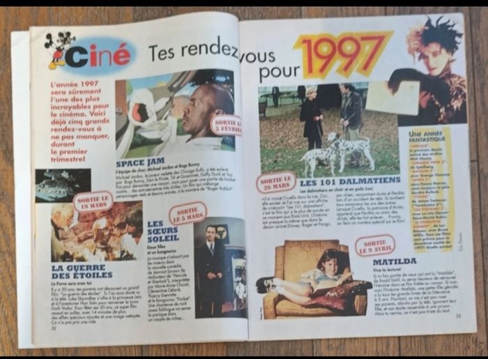 Ancien journal de mickey avec cadeau calendrier films 1997 N°2324 vintage - photo numéro 8