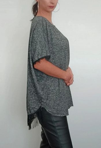 Tunique casual loose frangée taille 42