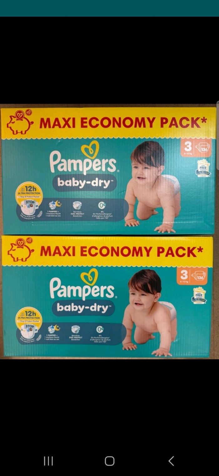 40 euro les 2 maxieconomy pack pampers taille 3