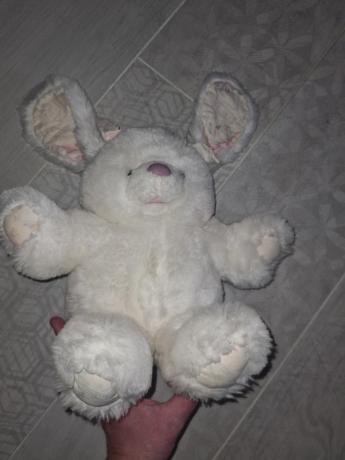 Peluche lapin avec nez violet - photo numéro 5
