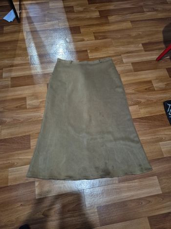 Jupe longue en daim femme